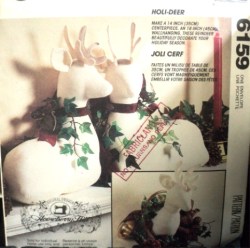 6159 14'' REINDEER CENTERPIECE, 18'' DEER/ STAG WALLHANG PATTERN